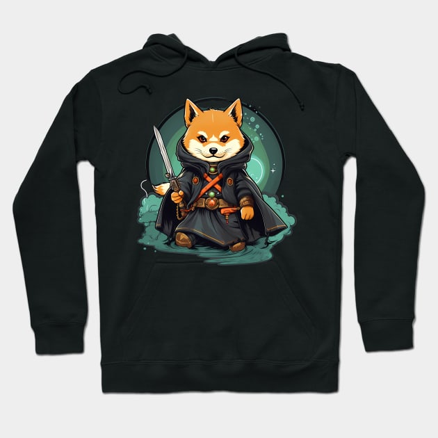 Cartoon Shiba Inu Dog RPG - Cute Shiba Inu Hoodie by fromherotozero